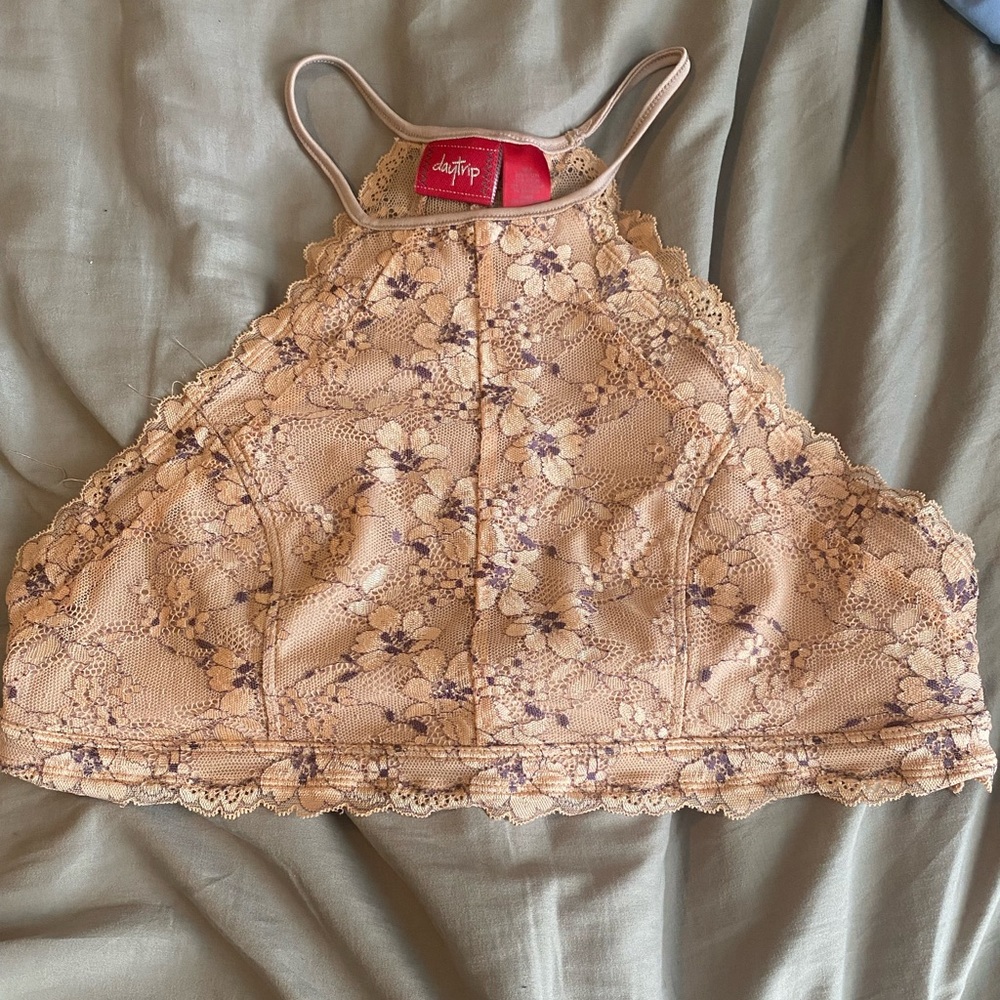 Daytrip high neck lace bralette